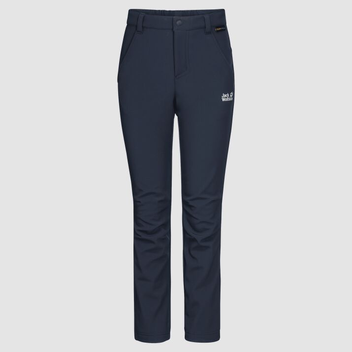 Pantalones Softshell Jack Wolfskin Fourwinds Niños Azules Mexico-1821473